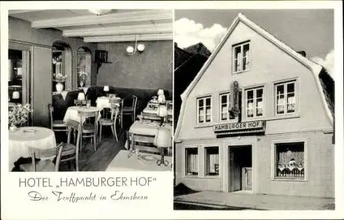 Ak Elmshorn in Holstein, Hotel Hamburger Hof, Mühlenstraße 15, Innenansicht