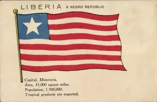 Ak Republik Liberia, Landesflagge