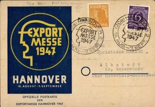 Ak Hannover, Exportmesse 1947, 18. August - 7. September