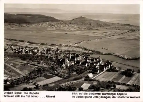 Ak Wurmlingen Rottenburg am Neckar, Wurmlinger Kapelle, Sankt Remigius Kapelle, Fliegeraufnahme