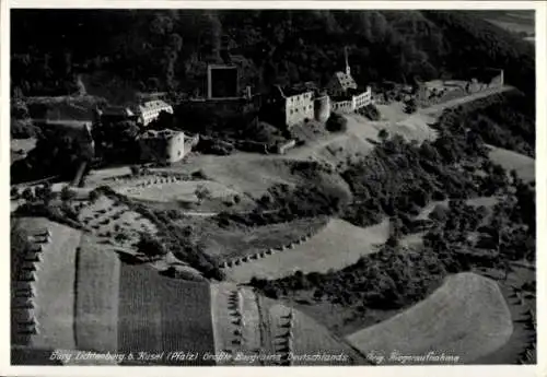 Ak Thallichtenberg in der Pfalz, Burg Lichtenberg, Fliegeraufnahme