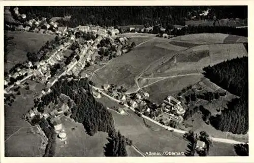 Ak Altenau Clausthal Zellerfeld im Oberharz, Fliegeraufnahme