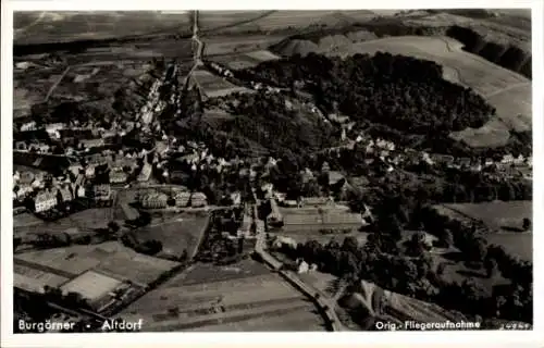 Ak Altdorf Burgörner Hettstedt im Südharz, Fliegeraufnahme