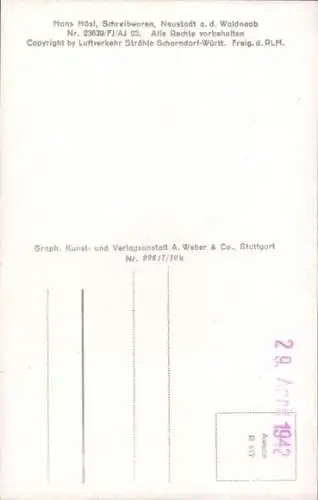 Ak Neustadt an der Waldnaab, Fliegeraufnahme