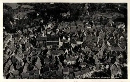 Ak Mosbach am Odenwald Baden, Fliegeraufnahme