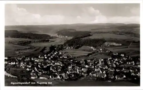 Ak Sigmaringendorf bei Sigmaringen, Fliegeraufnahme