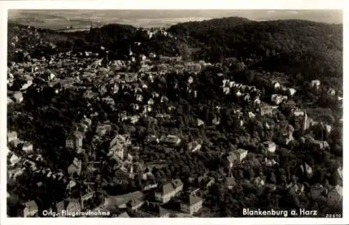 Ak Blankenburg am Harz, Fliegeraufnahme