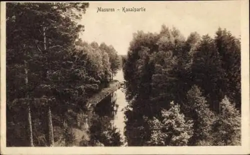 Ak Mazury Masuren Ostpreußen, Kanalpartie