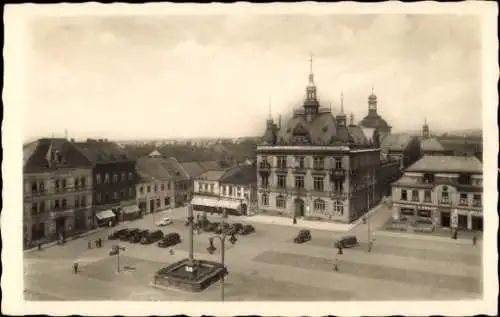 Ak Turnov Turnau Region Reichenberg, Platz, Rathaus