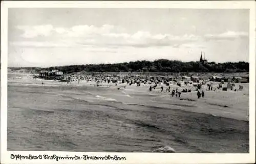 Ak Ustka Stolpmünde Pommern, Strand