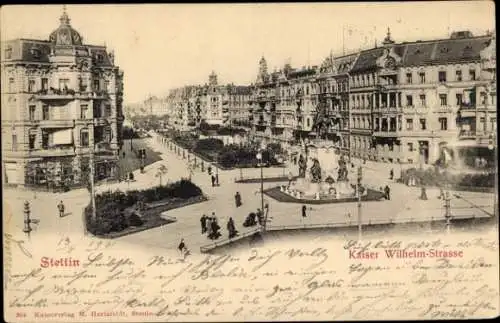 Ak Szczecin Stettin Pommern, Kaiser Wilhelm Straße