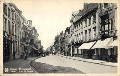 Ak Menen Menen Meenen Lys Westflandern, Rue de Bruges