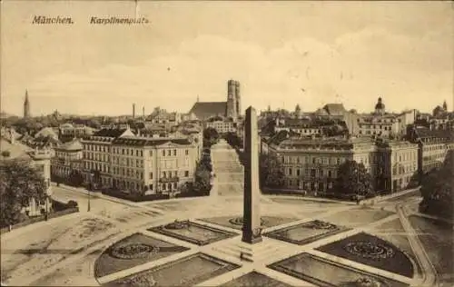 Ak München, Karolinenplatz, Säule