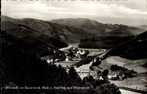 Ak Werdohl im Sauerland, Rettling, Wintersohl, Panorama