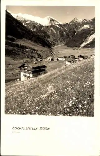 Ak Bad Hintertux Tirol, Gesamtansicht, Berge