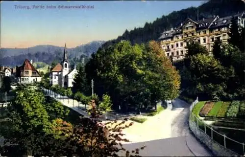 Ak Triberg im Schwarzwald, Teilansicht, Schwarzwaldhotel