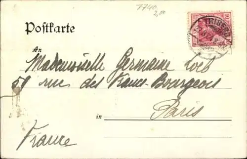 Ak Triberg im Schwarzwald, Totalansicht, Fahne