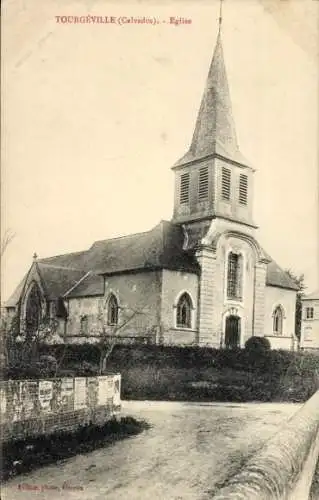 Ak Tourgéville Calvados, Kirche