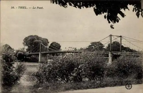 Ak Triel sur Seine Yvelines, Brücke