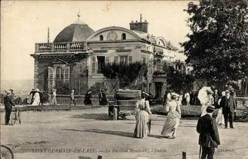 Ak Saint Germain en Laye Yvelines, Pavillon Henri IV, Entrée