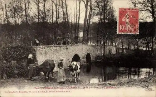 Ak Courcelles sous Jouarre Seine-et-Marne, Pont de Courcelles