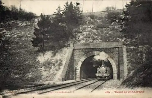 Ak Chalifert Seine et Marne, Tunnel, Eisenbahn