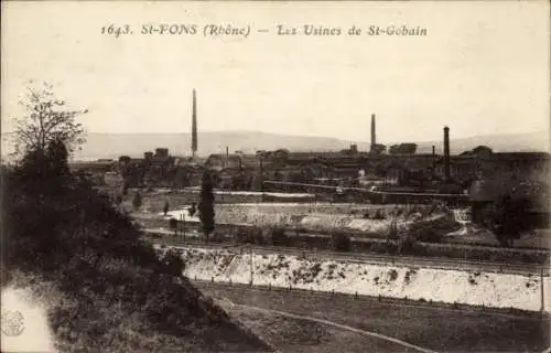 Ak Saint Fons Rhône, Les Usines de Saint Gobain