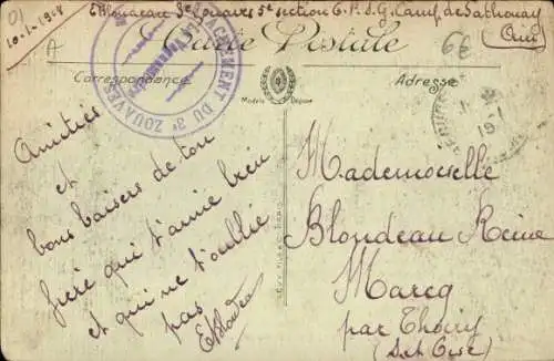 Ak Sathonay Camp Rhône, Vue generale du Camp