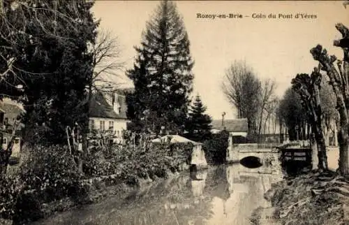 Ak Rozoy en Brie Seine et Marne, Coin du Pont d'Yeres