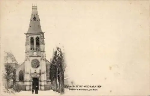 Ak Mont-aux-Malades Seine-Maritime, Eglise