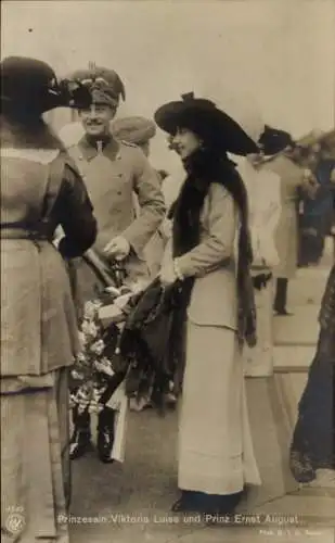 Ak Prinzessin Viktoria Luise und Prinz Ernst August, Adel Preußen