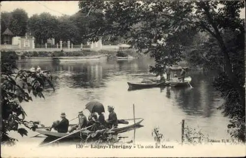 Ak Thorigny sur Marne Seine et Marne, Marne, Ruderboote