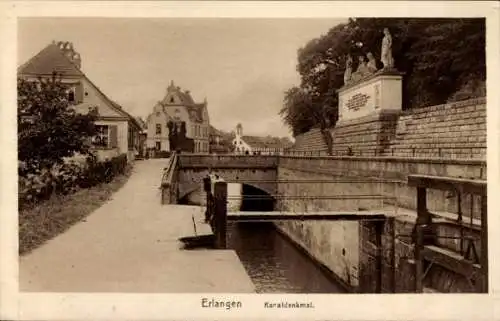 Ak Erlangen in Mittelfranken Bayern, Kanaldenkmal