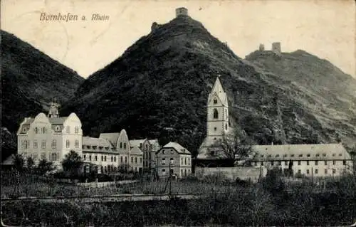 Ak Kamp Bornhofen am Rhein, Burg Sternberg, Sterrenberg, Liebenstein