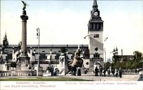 Ak Düsseldorf am Rhein, Industrie-, Gewerbe- und Kunstausstellung, Deutscher Betonverein