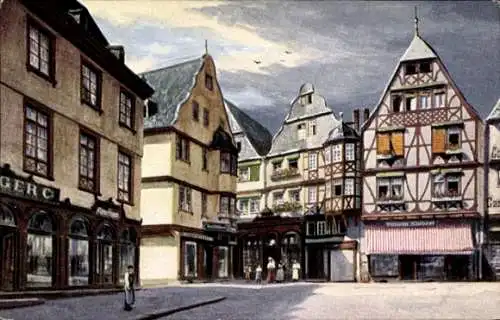 Künstler Ak Herz, H. A., Limburg an der Lahn, Kornmarkt