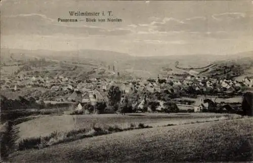 Ak Weilmünster im Taunus Hessen, Panorama, Blick von Norden