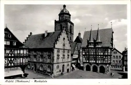 Ak Alsfeld in Hessen, Marktplatz, Hotel Ratseck