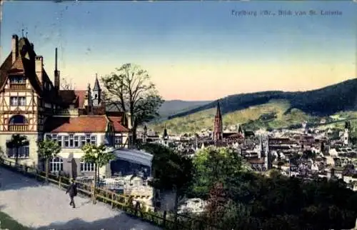 Ak Freiburg im Breisgau, Blick von St. Loretto