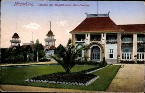 Ak Magdeburg an der Elbe, Anlagen des Magdeburger Rennvereins