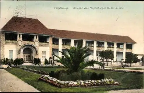 Ak Magdeburg an der Elbe, Anlagen des Magdeburger Rennvereins