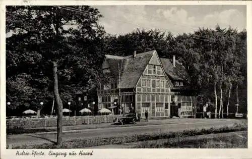 Ak Recklinghausen im Ruhrgebiet, Halter Pforte, Eingang zum Haard