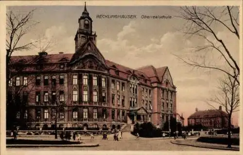 Ak Recklinghausen im Ruhrgebiet, Oberrealschule