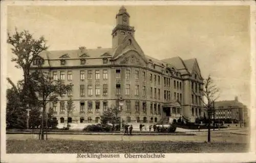 Ak Recklinghausen im Ruhrgebiet, Oberrealschule