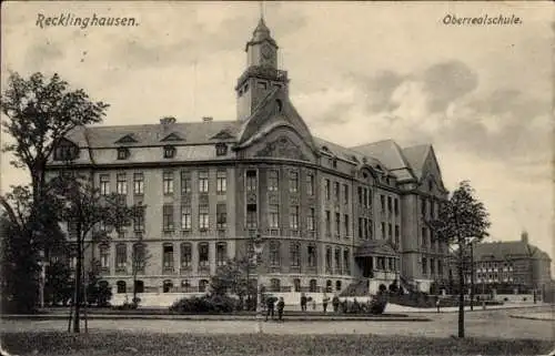 Ak Recklinghausen im Ruhrgebiet, Oberrealschule