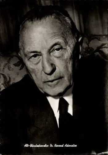 Ak Alt-Bundeskanzler Dr. Konrad Adenauer, Portrait