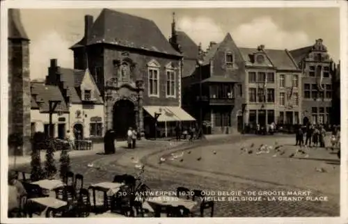 Ak Antwerpen Antwerpen Flandern, Weltausstellung 1930, Oud Belgie, Grand Place