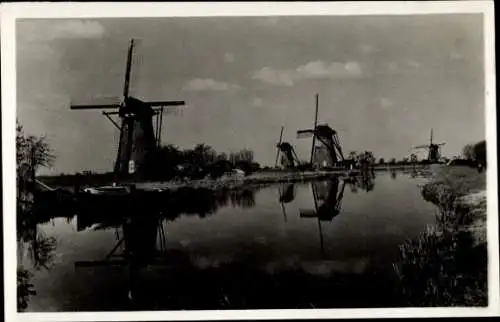 Ak Alblasserdam Südholland Niederlande, Molens Kinderdijk