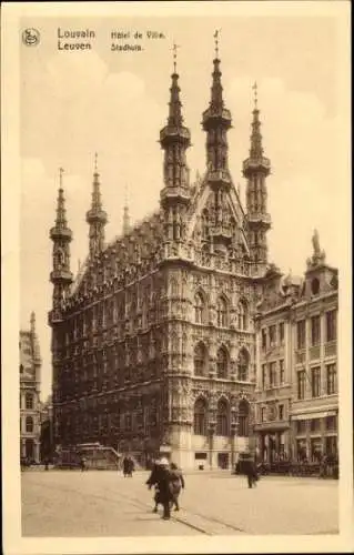 Ak Leuven Leuven Flämisch-Brabant, Rathaus