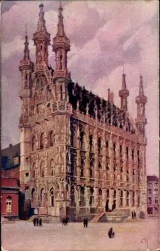 Künstler Ak Louvain Leuven Flämisch-Brabant, Rathaus